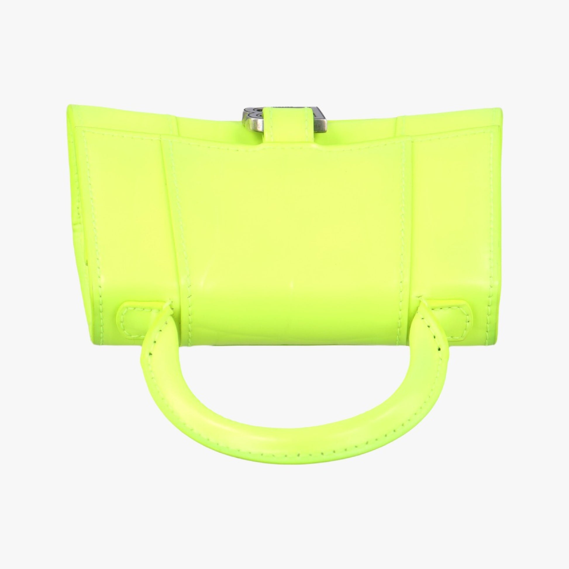 BALENCIAGA Hour Glass Top Handle Green Leather 637372.7206.S.527545 Shoulder Bag