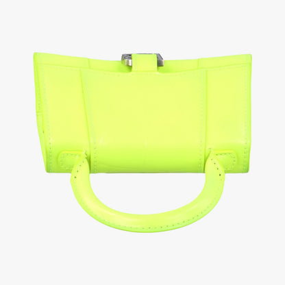 BALENCIAGA Hour Glass Top Handle Green Leather 637372.7206.S.527545 Shoulder Bag