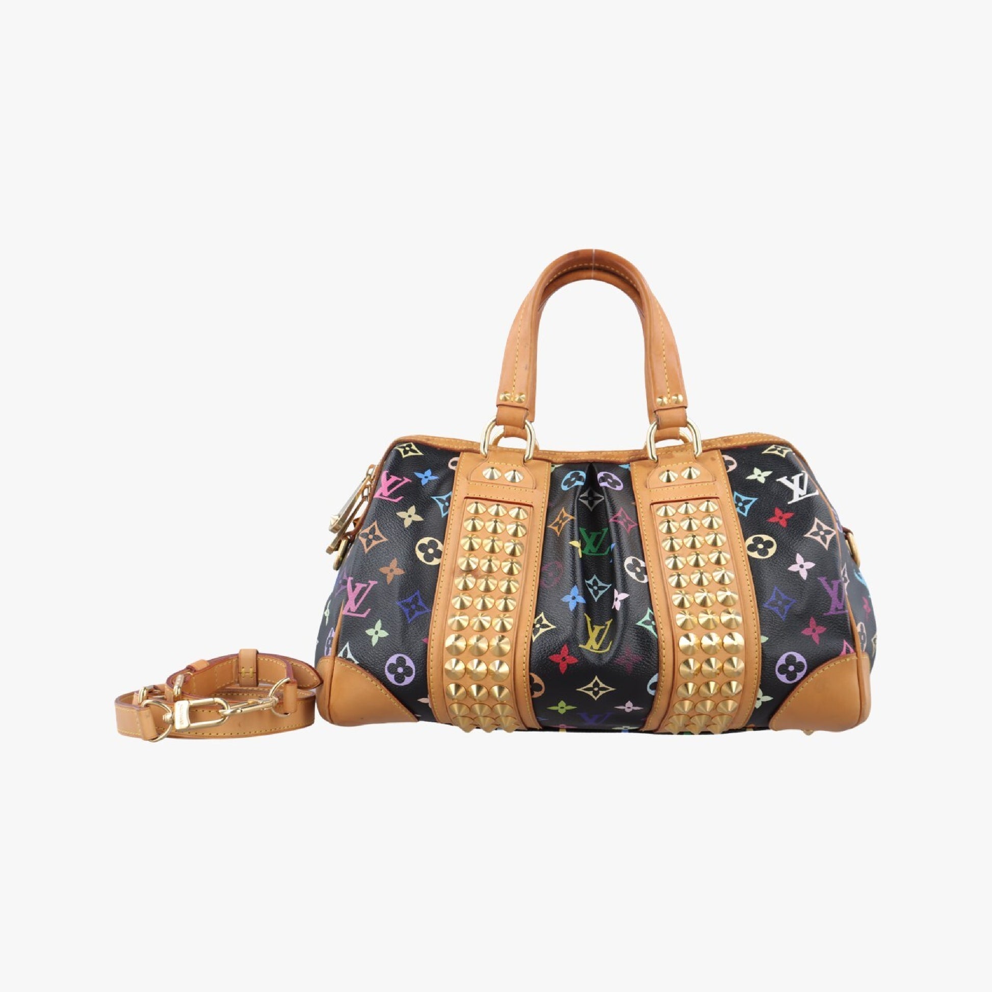 LOUIS VUITTON Courtney MM Noir Monogram Multicolor M45642 TR2130 Shoulder Bag