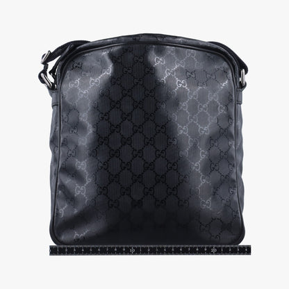 GUCCI GG Imprime Messenger Black PVC Coated Canvas 201448 C017038830 Shoulder Bag