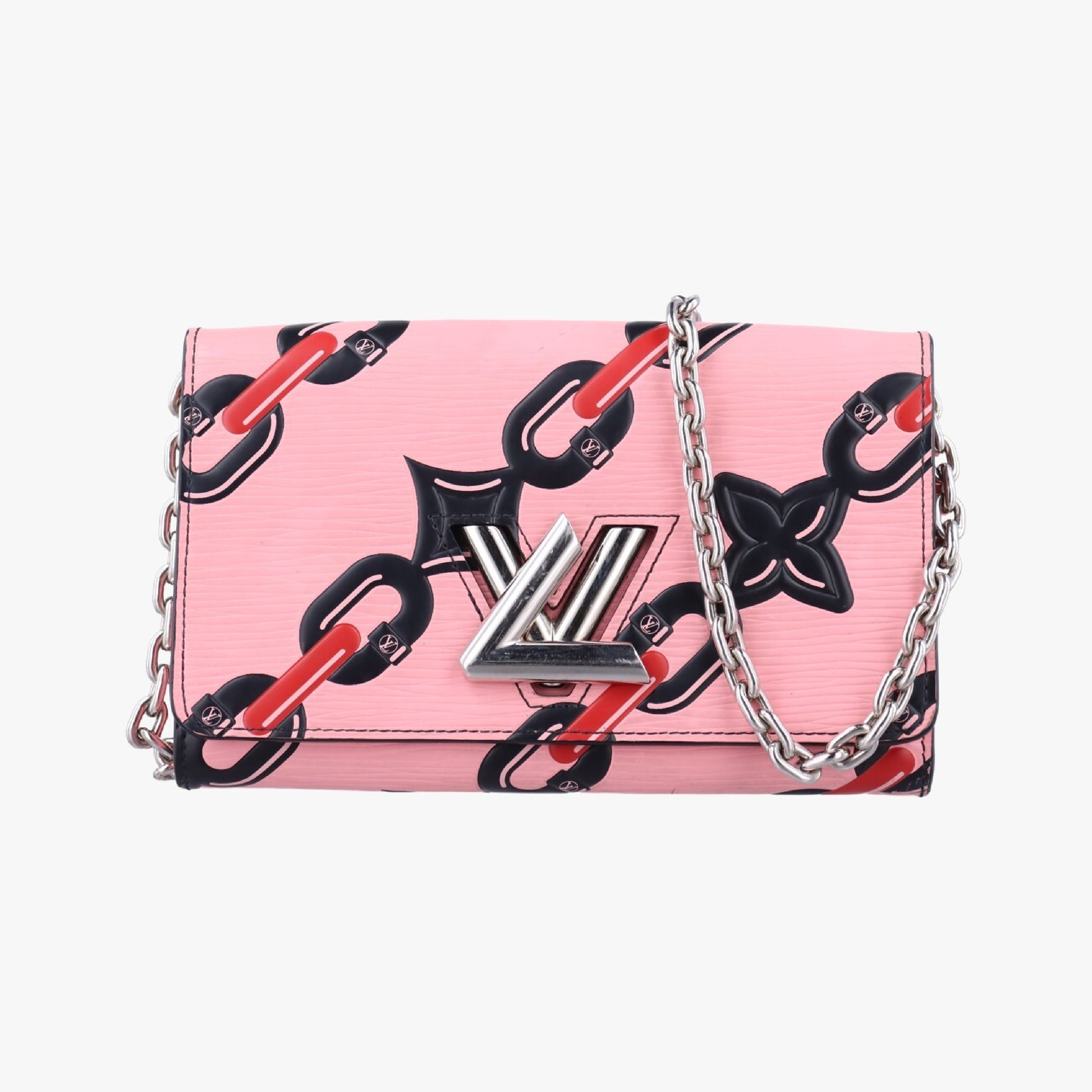 LOUIS VUITTON Portefeuil Twist Pink X Red X Black Epi M67227 SP0146 Shoulder Bag