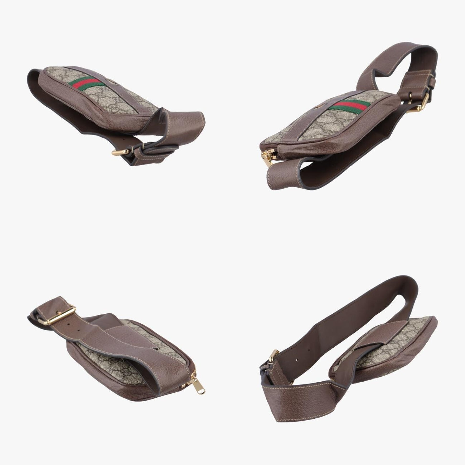 GUCCI Ophidia Brown x Multicolor PVC Coated Canvas x Leather 519308 Shoulder Bag