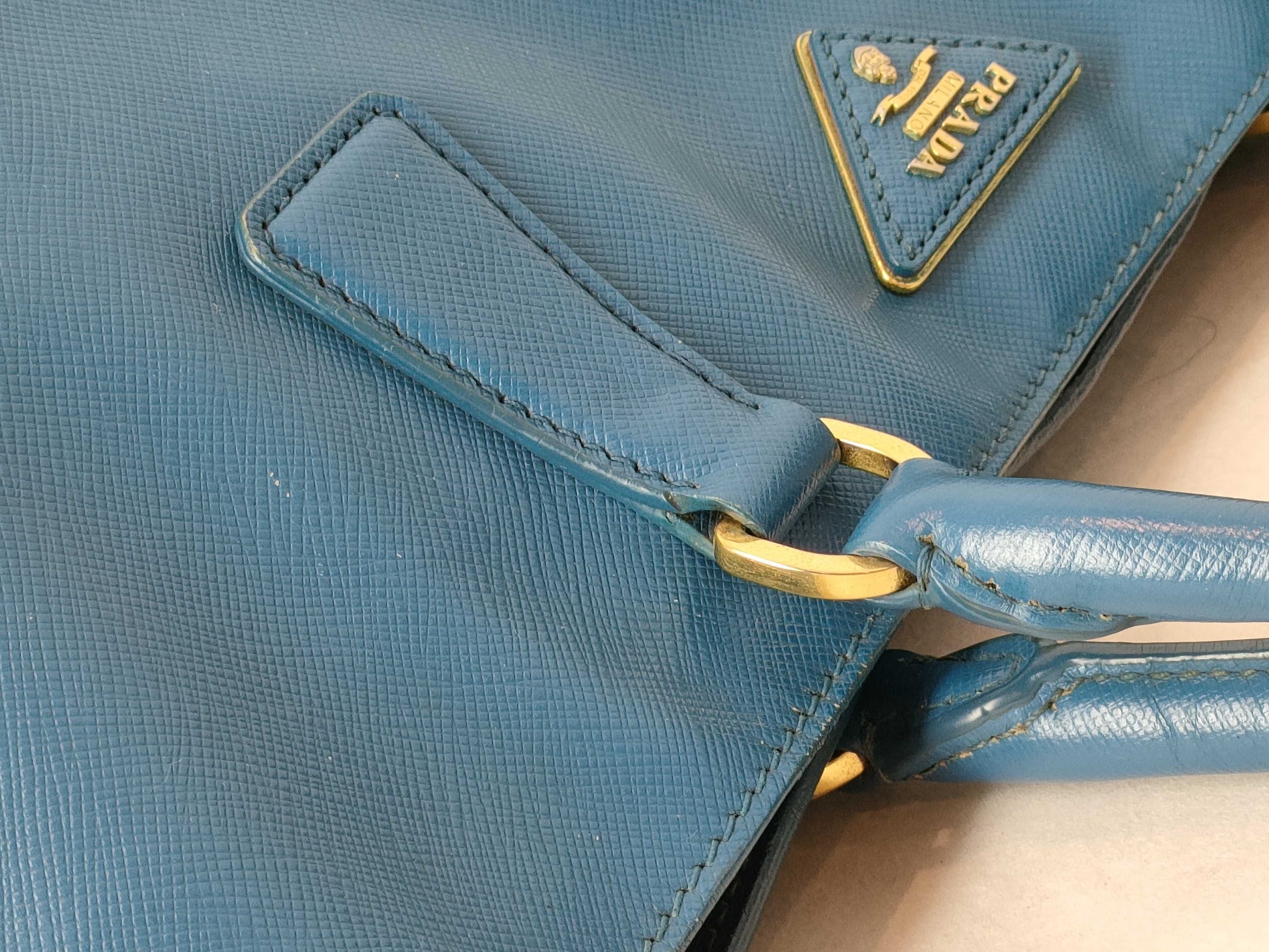 PRADA PRADA Saffiano Bag Blue Women's Handbag