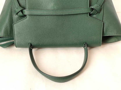 CELINE CELINE Belt Bag Mini Leather Purse Green Handbag