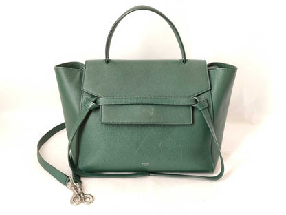 CELINE CELINE Belt Bag Mini Leather Purse Green Handbag