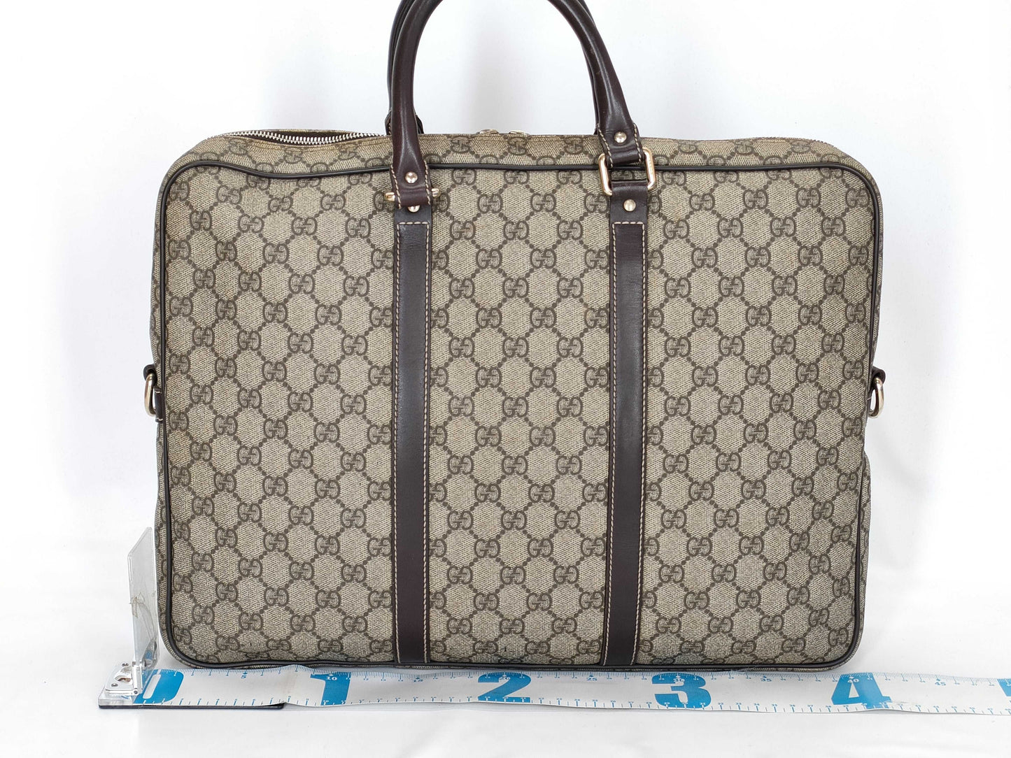 GUCCI GG Supreme GUCCI GG Pattern PVC Briefcase Leather Business Bag