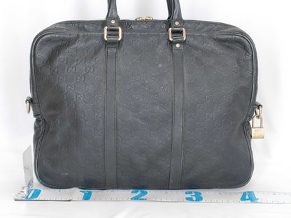 GUCCI Gucci Sima GUCCI Gucci Sima Briefcase Leather Black Business Bag