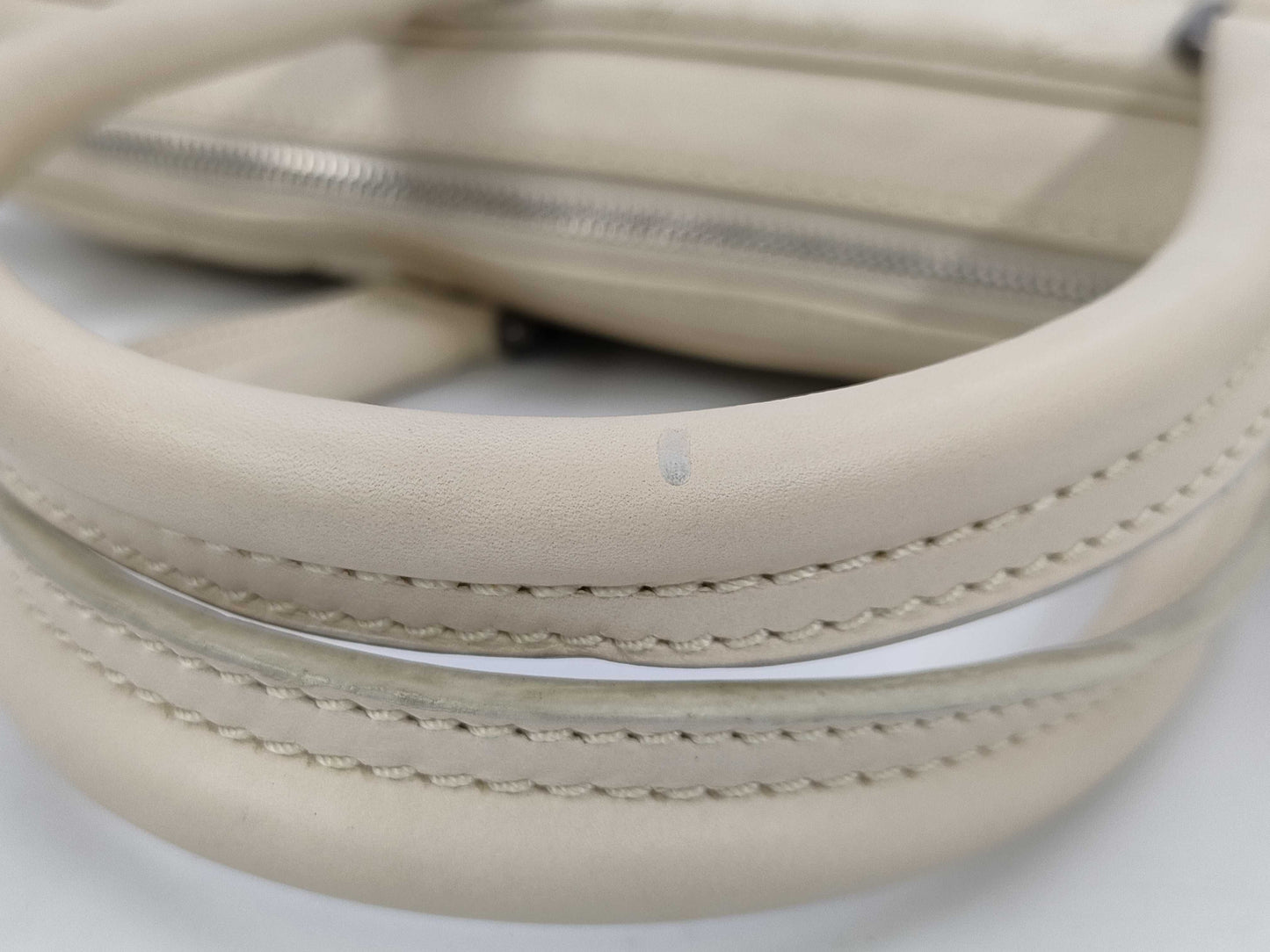 CHANEL CHANEL Matlasse Briefcase Leather Ivory Bag