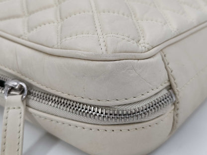 CHANEL CHANEL Matlasse Briefcase Leather Ivory Bag