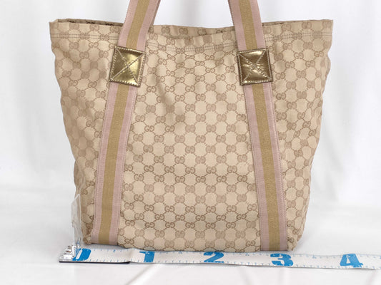 GUCCI GG Canvas GUCCI GG Pattern Canvas Tote Bag Tote Bag