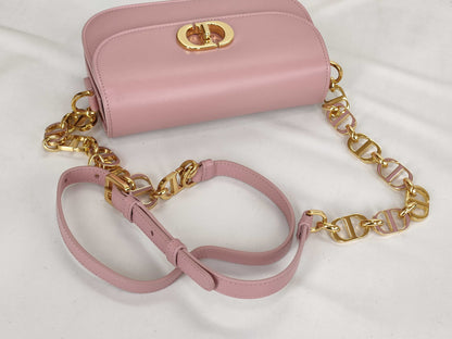Dior DIOR CD Logo Leather Chain Wallet Pink Shoulder Bag