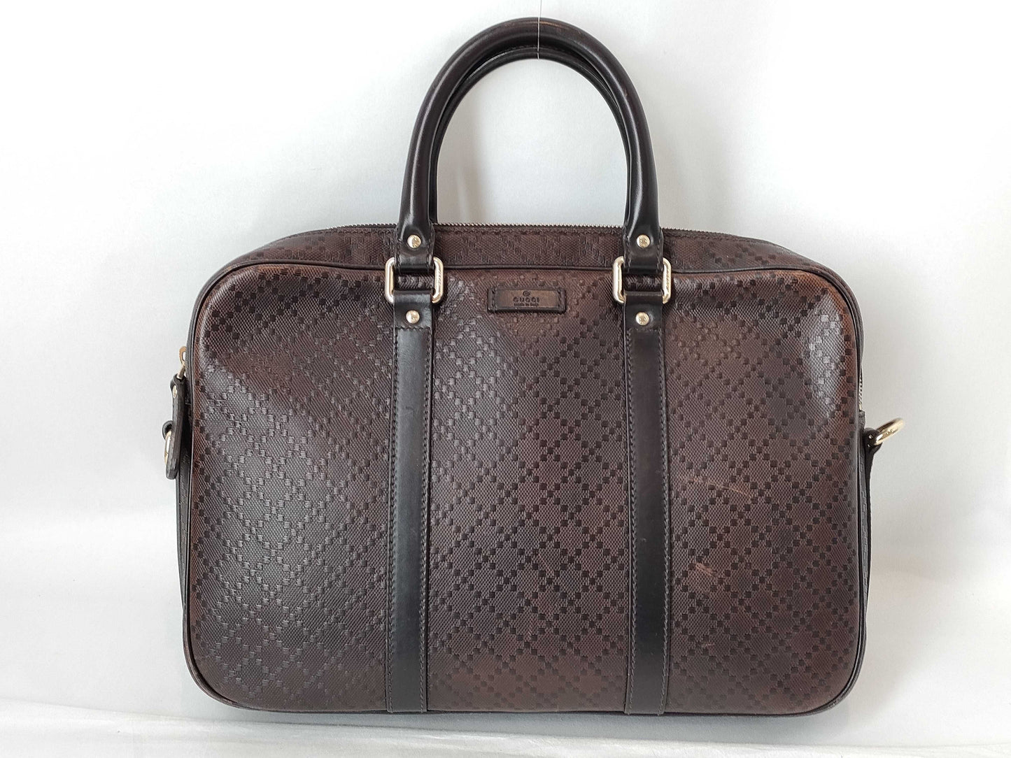 GUCCI GG Imprime GUCCI GG Imprime Briefcase Brown Handbag