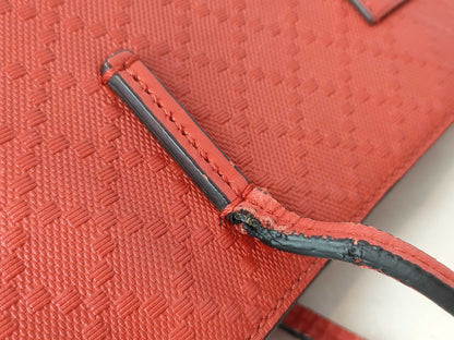 GUCCI Gucci Shima GUCCI Gucci Shima Line Leather Tote Bag Red Tote Bag