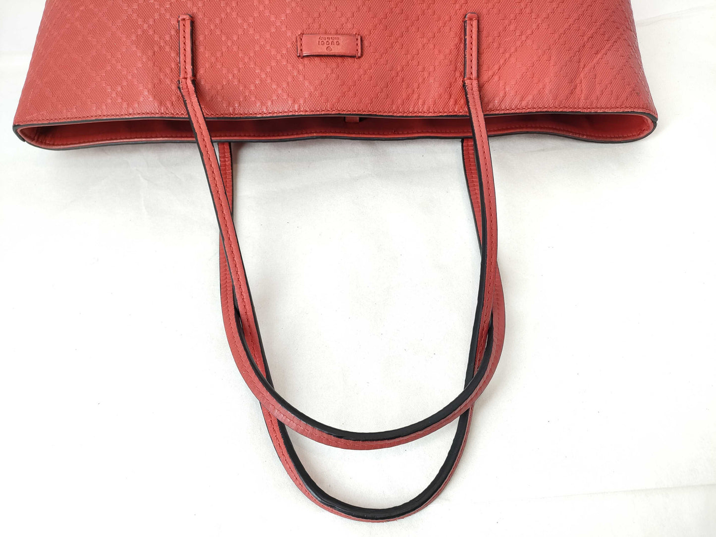 GUCCI Gucci Shima GUCCI Gucci Shima Line Leather Tote Bag Red Tote Bag