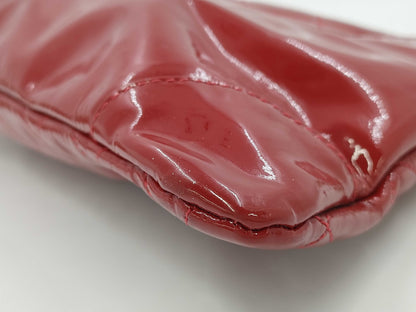 CHANEL CHANEL Enamel Chain Shoulder Bag Red Shoulder Bag