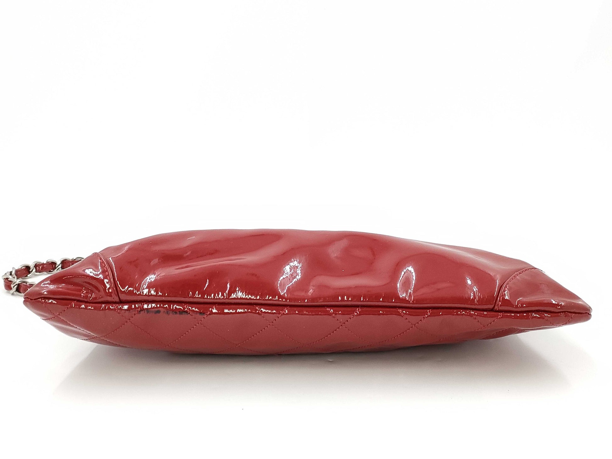 CHANEL CHANEL Enamel Chain Shoulder Bag Red Shoulder Bag