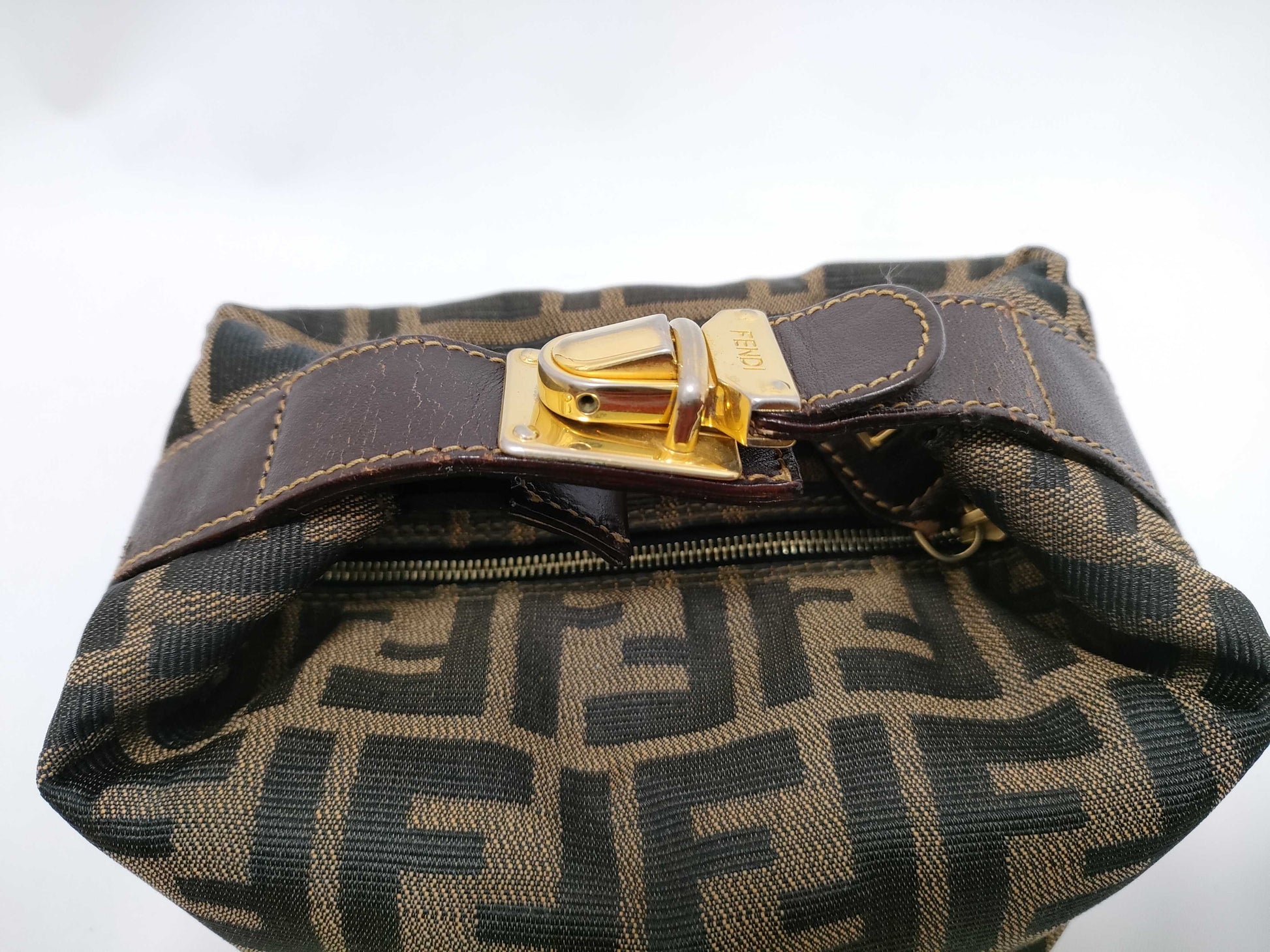 FENDI Zucca Pattern Fendi Zucca Vanity Pouch Mini Vanity Vanity Bag