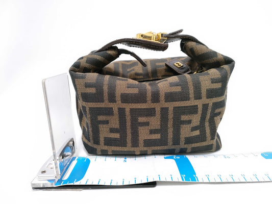 FENDI Zucca Pattern Fendi Zucca Vanity Pouch Mini Vanity Vanity Bag