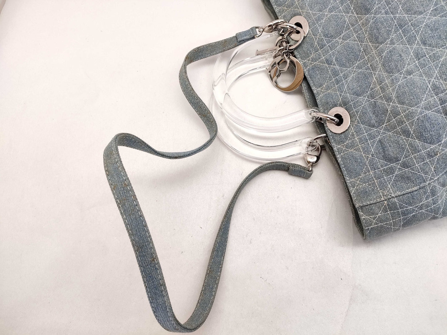 Dior Lady Dior Denim Lady Dior 2way Handbag Shoulder Handbag