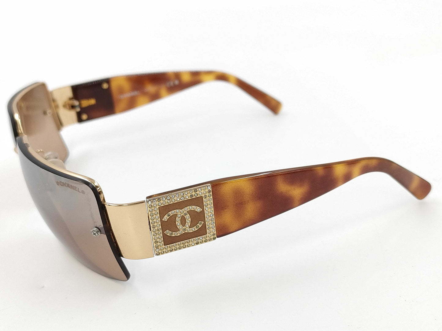 CHANEL Sunglasses Cocomark Rhinestone Sunglasses Glasses