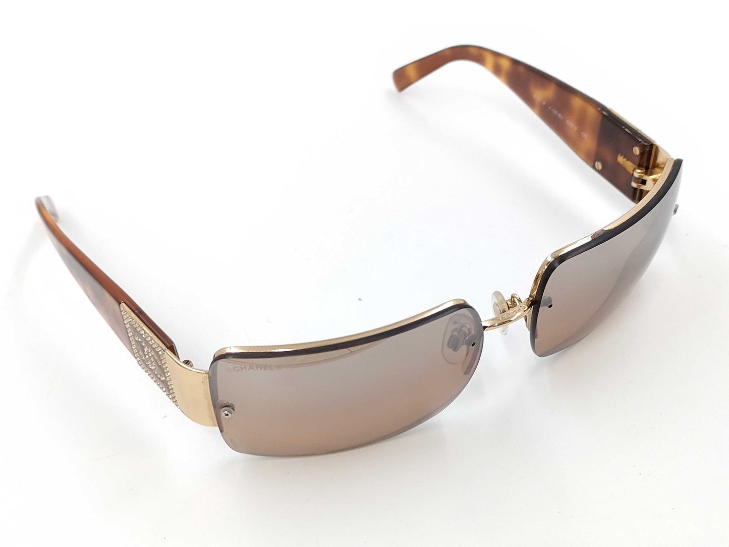 CHANEL Sunglasses Cocomark Rhinestone Sunglasses Glasses