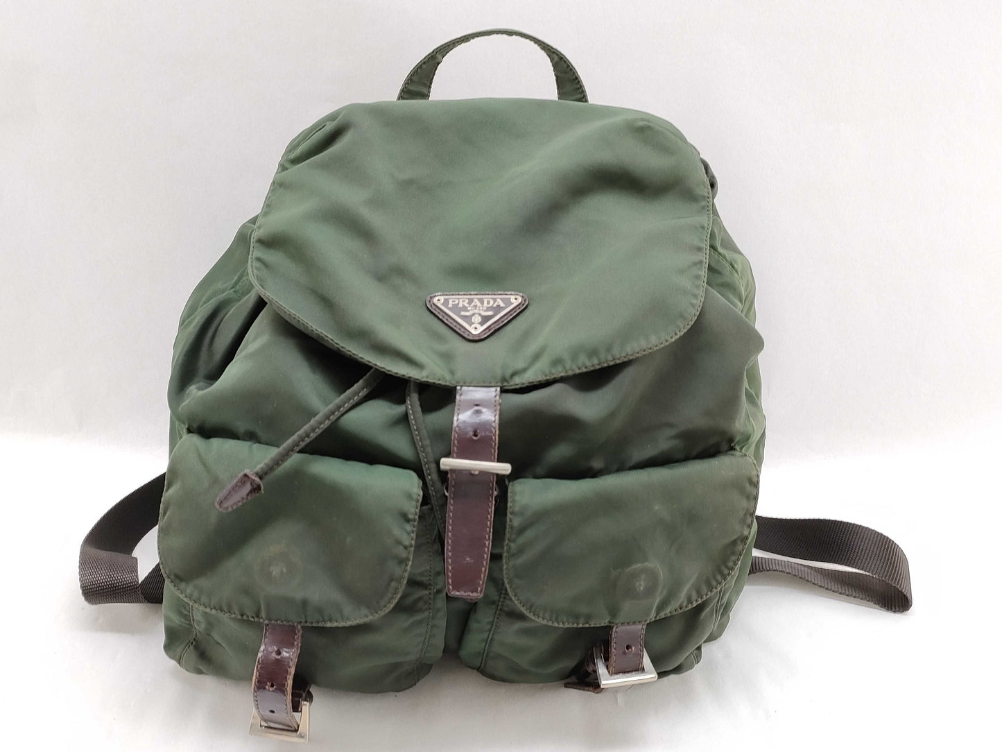 PRADA Nylon Prada Backpack Tesuto/Green Rucksack