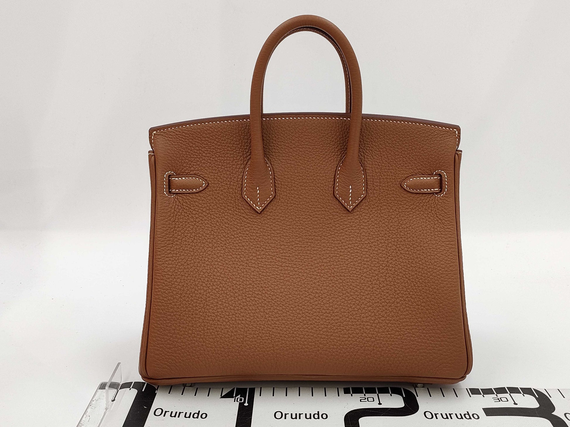 HERMES Birkin 25 Togo Gold SV Hardware K-Engraved Handbag