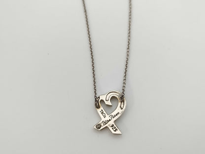 Tiffany&Co. Pink Sapphire Loving Heart Necklace Necklace
