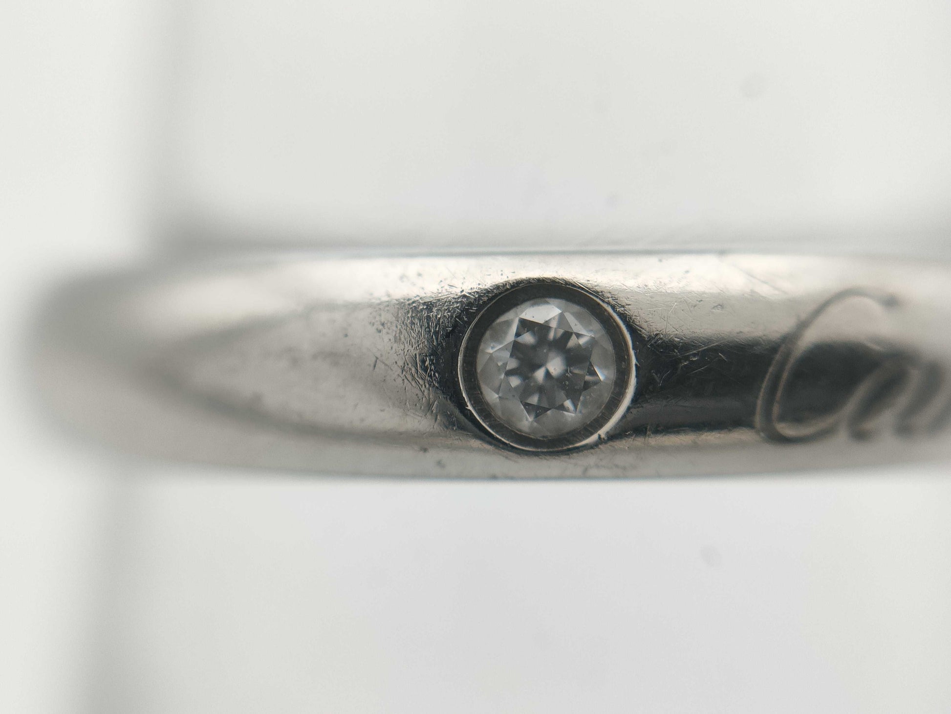 Cartier Band #51 1PD Pt950 4.3g Ring 