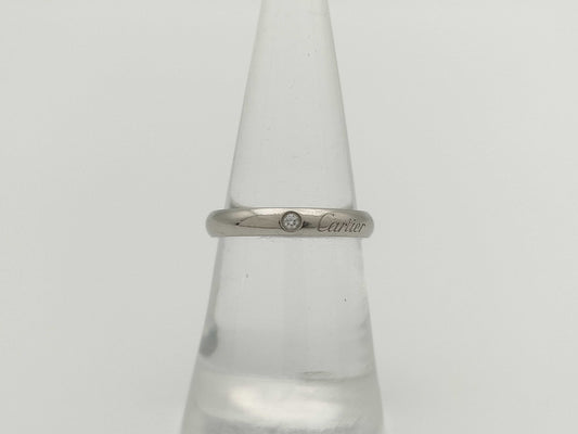 Cartier Band #51 1PD Pt950 4.3g Ring 