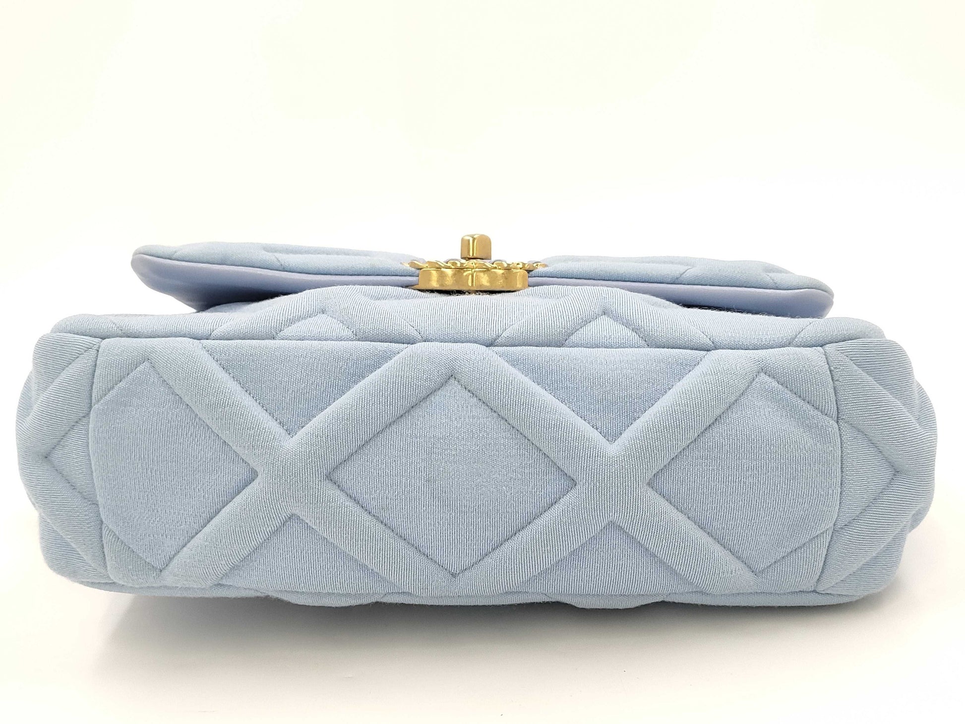 CHANEL 19 Cotton Jersey 2way Handbag Shoulder Bag