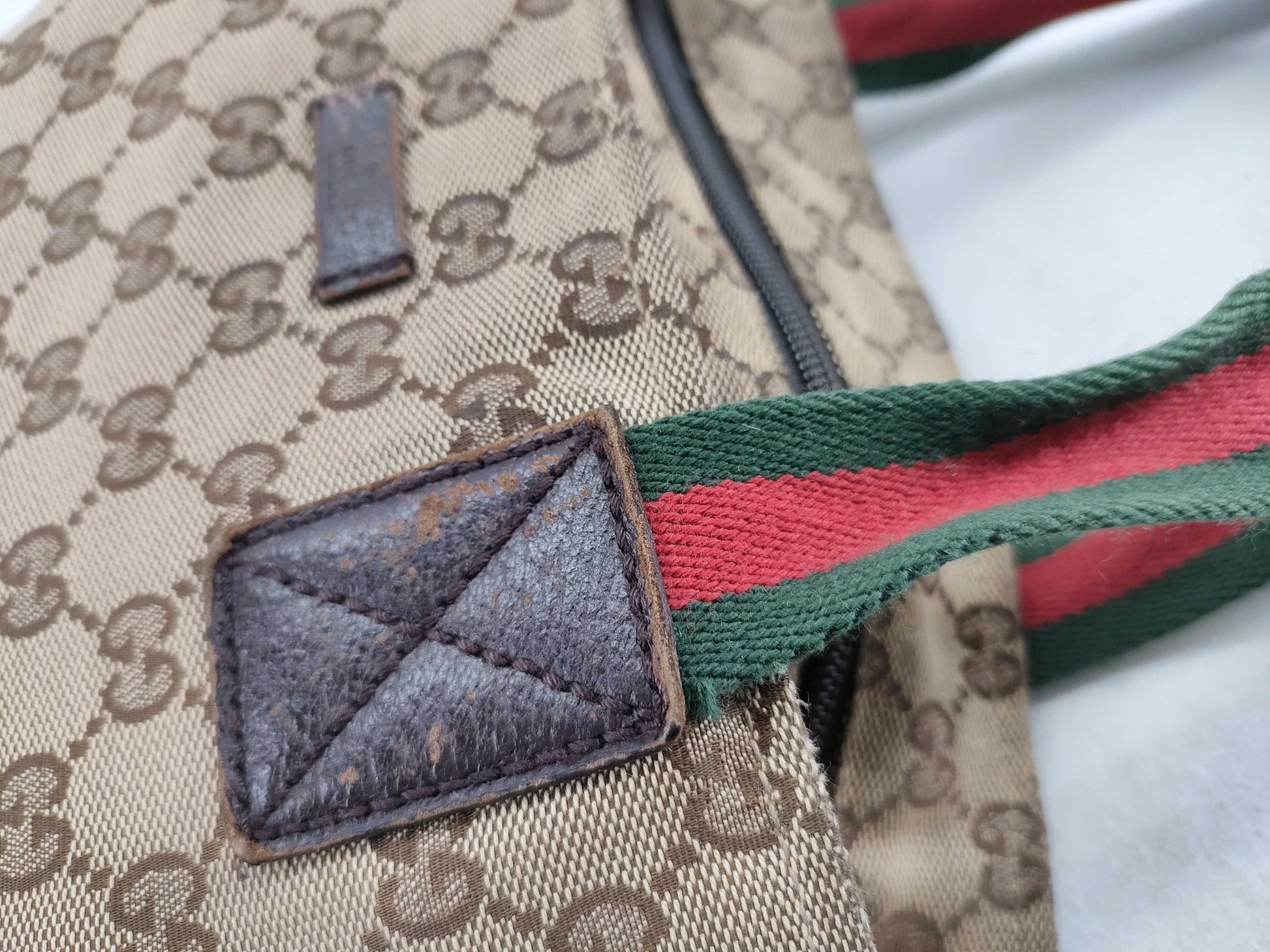 GUCCI GG Canvas GUCCI Handbag gg Sherry Line Tote Bag