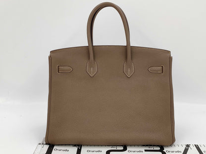 HERMES Birkin 35 Togo Etoup SS □M Engraved Handbag
