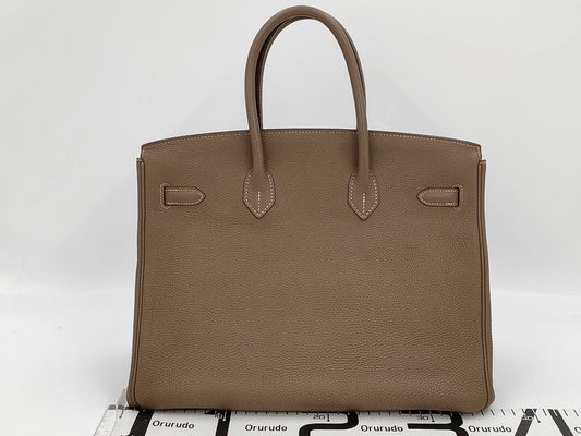 HERMES Birkin 35 Togo Etoup SS □M Engraved Handbag