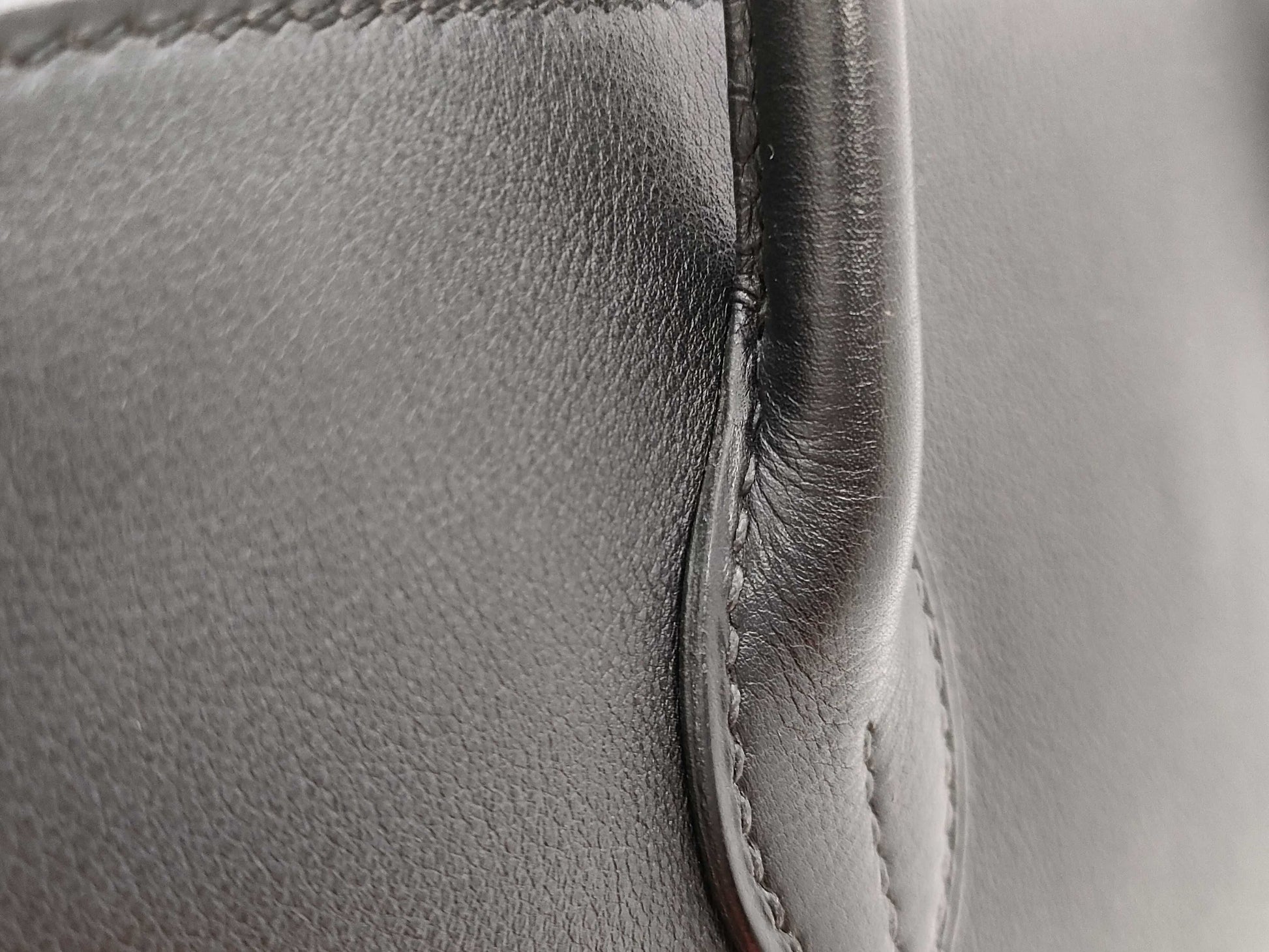 HERMES Boride 1923 31 Vo-Swift Black SS □I Engraved Handbag