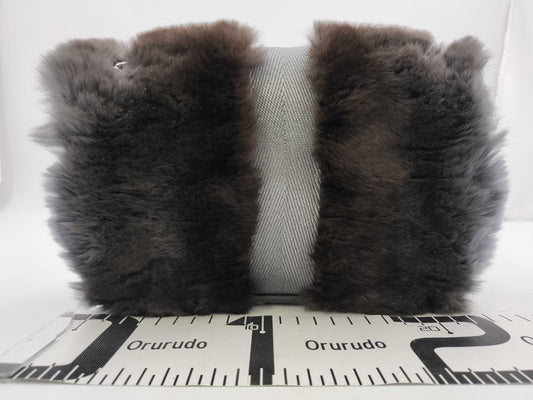 CHANEL Sportline Chain Shoulder Fur Nylon Grey SS Shoulder Bag