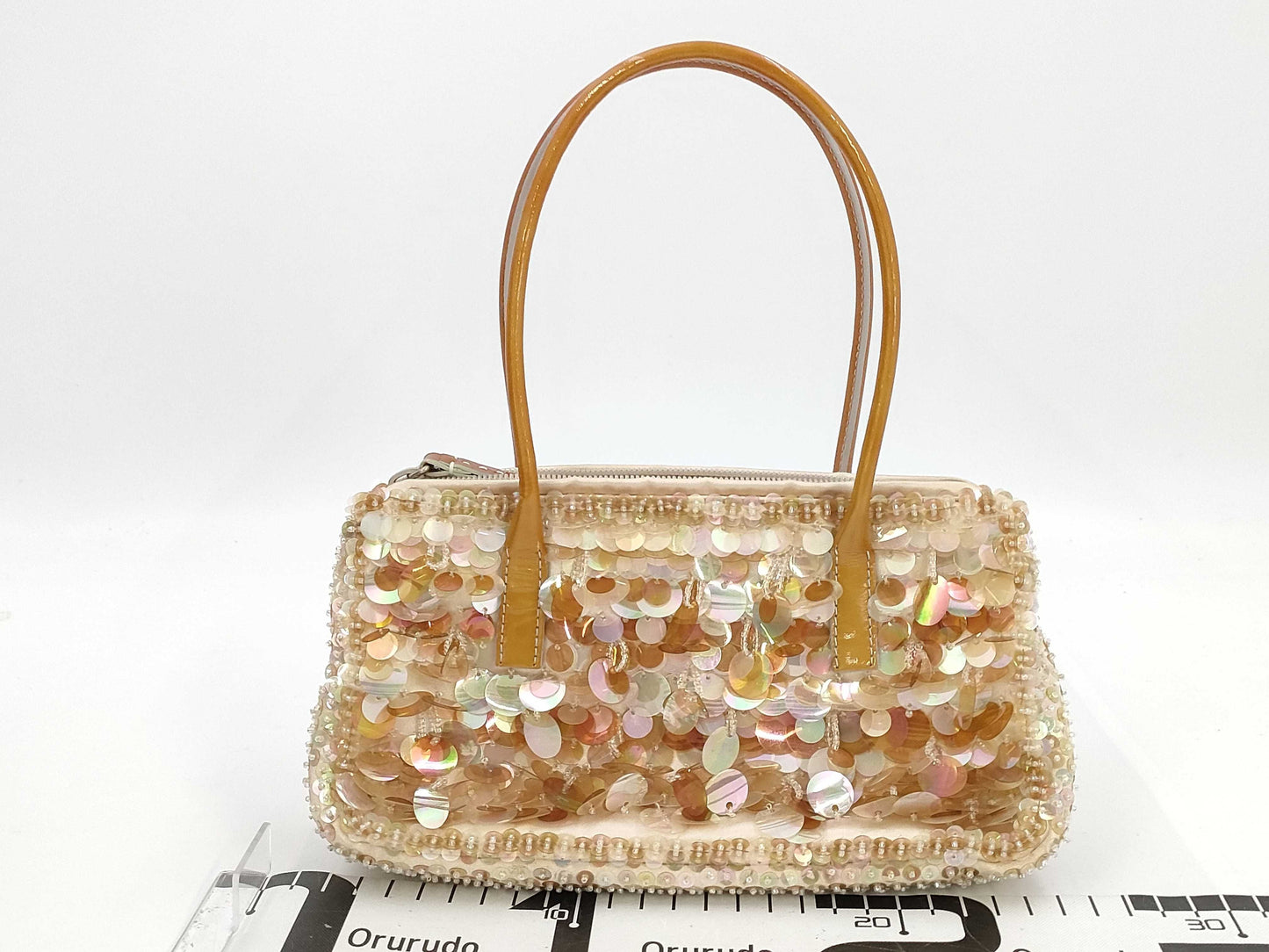 PRADA Purse Sequin Orange SS Handbag