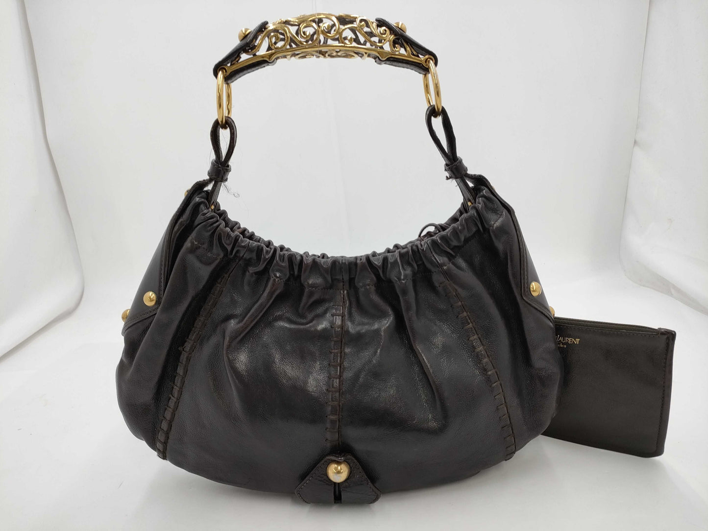 Yves Saint Laurent Mombasa Calfskin Brown GP Bag