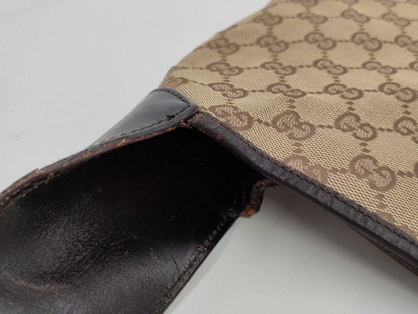 GUCCI Sherry Line Jackie GG Canvas Beige Brown SS Shoulder Bag