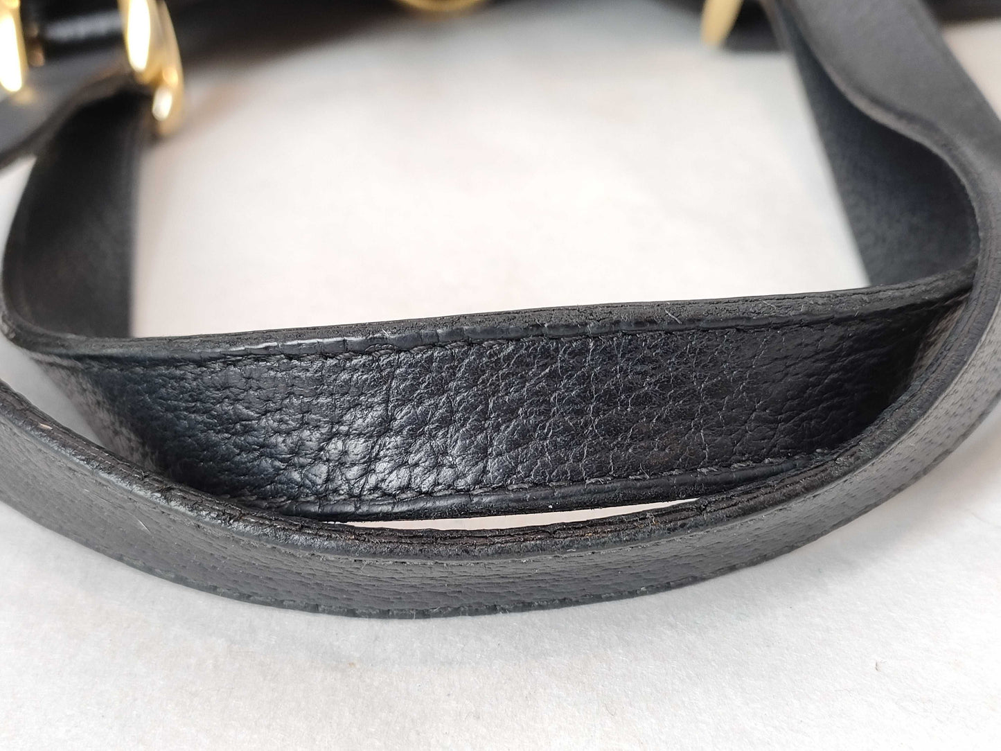 GUCCI GUCCI Abbey Leather Tote Bag 141472 Black/Gold W39cm Tote Bag