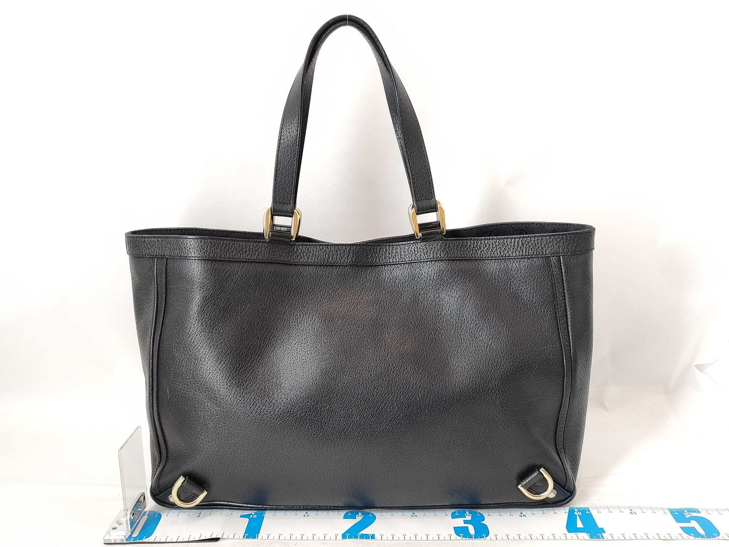 GUCCI GUCCI Abbey Leather Tote Bag 141472 Black/Gold W39cm Tote Bag