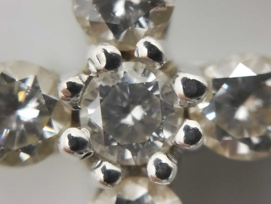 Tiffany&Co. Cross Diamond PT950 4.0g Necklace 