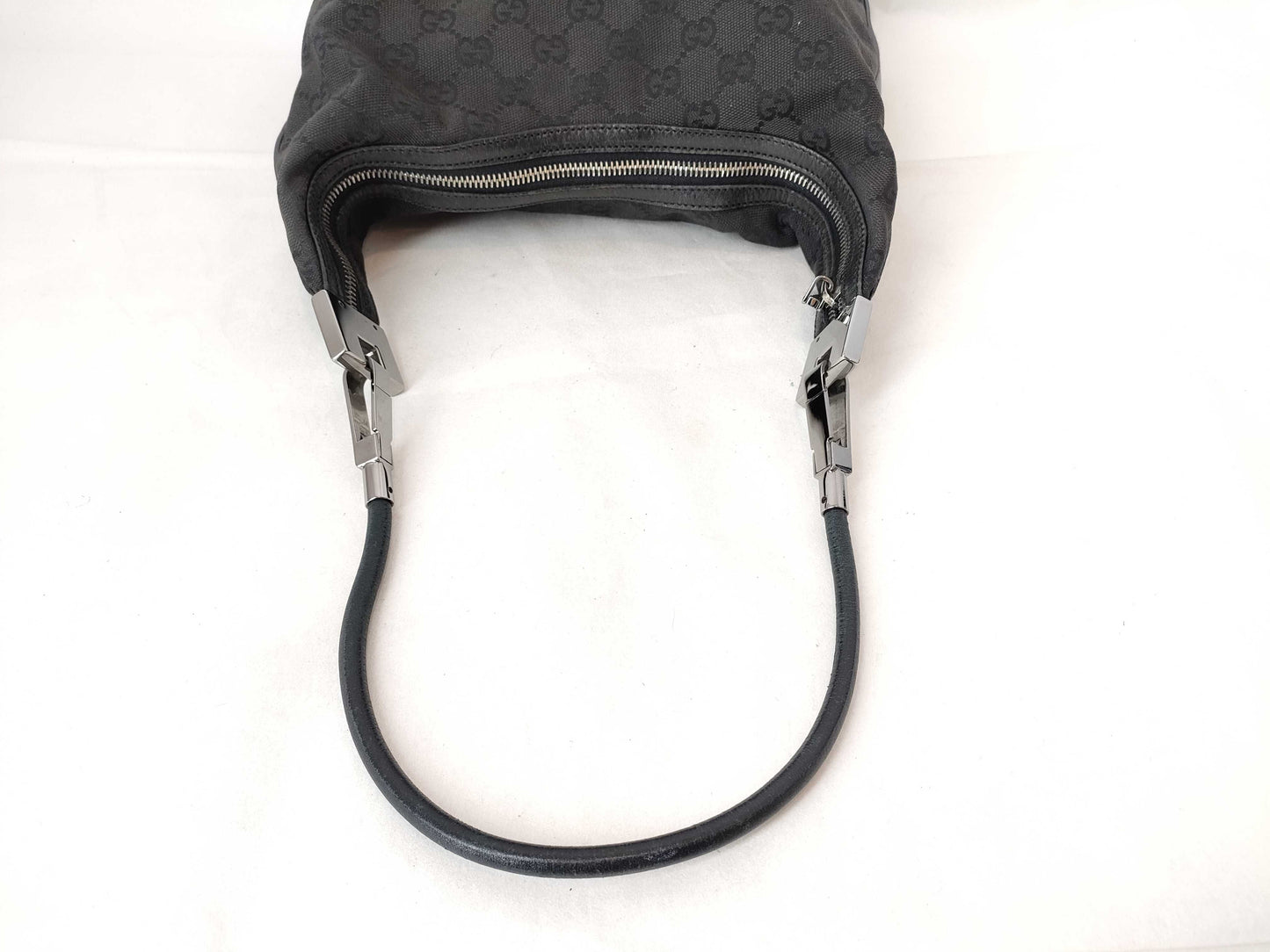 GUCCI GG Canvas GUCCI GG Canvas Leather One Shoulder Bag Black 01234 W24cm Shoulder Bag