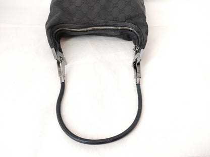 GUCCI GG Canvas GUCCI GG Canvas Leather One Shoulder Bag Black 01234 W24cm Shoulder Bag