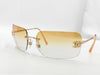 CHANEL Cocomark Rhinestone Sunglasses 4017-D 125/56 62□17 Brown/Gold Sunglasses