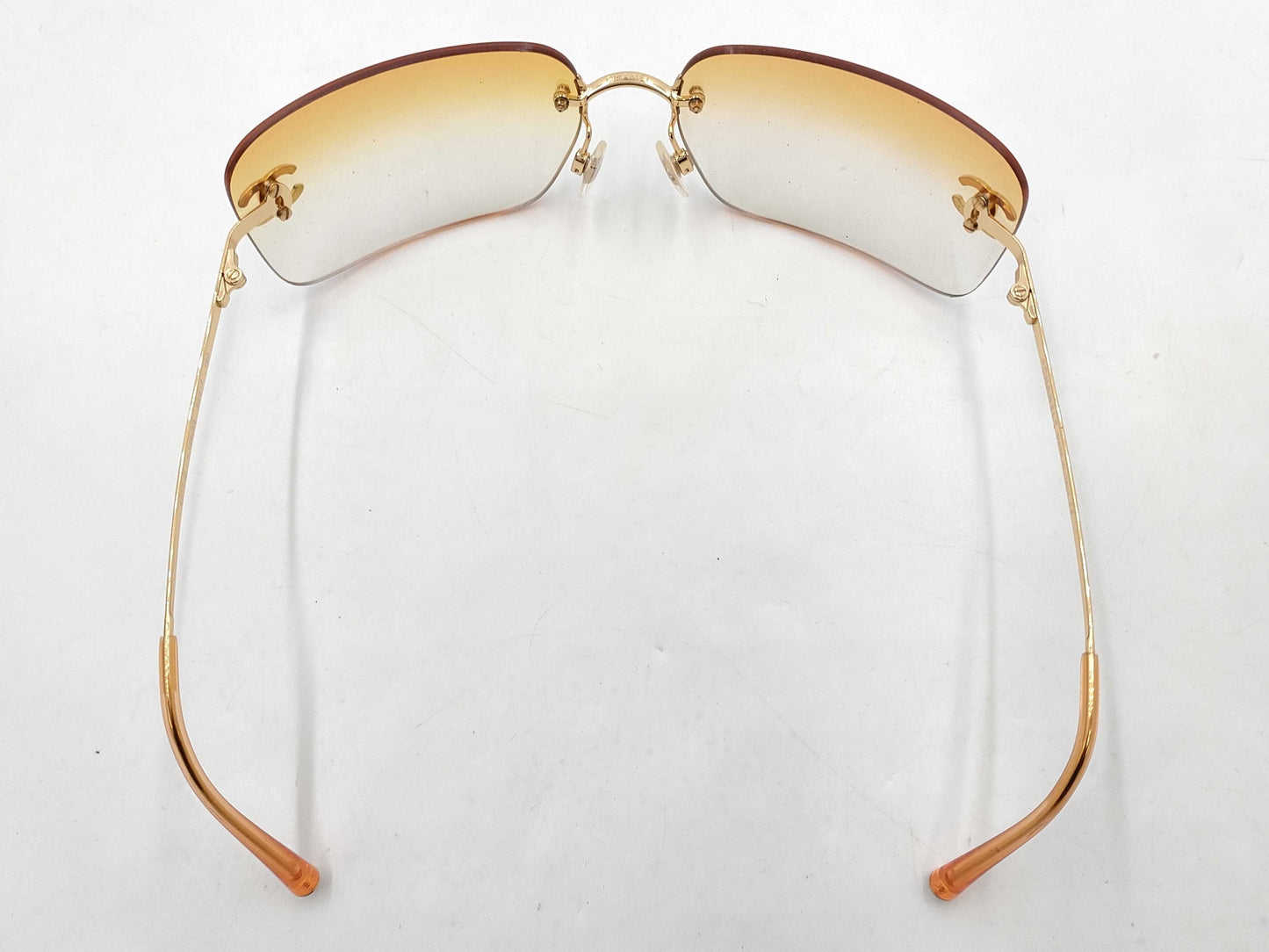 CHANEL Cocomark Rhinestone Sunglasses 4017-D 125/56 62□17 Brown/Gold Sunglasses