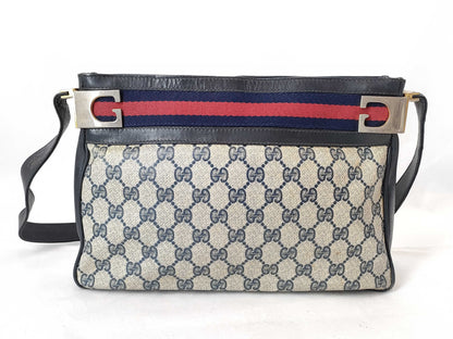 GUCCI GG Supreme GUCCI Supreme Shoulder Bag White/Navy W29cm Shoulder Bag