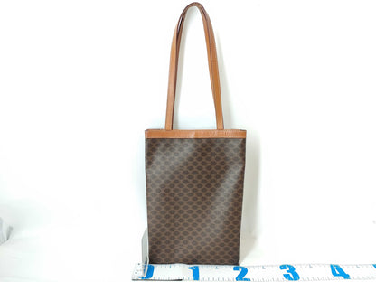 CELINE Macadam Semi Shoulder Bag Brown W20cm Tote Bag