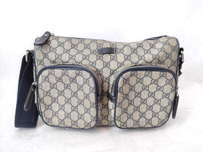 GUCCI GG Supreme GUCCI Supreme Shoulder Bag 246881 Grey/Navy W32cm Shoulder Bag