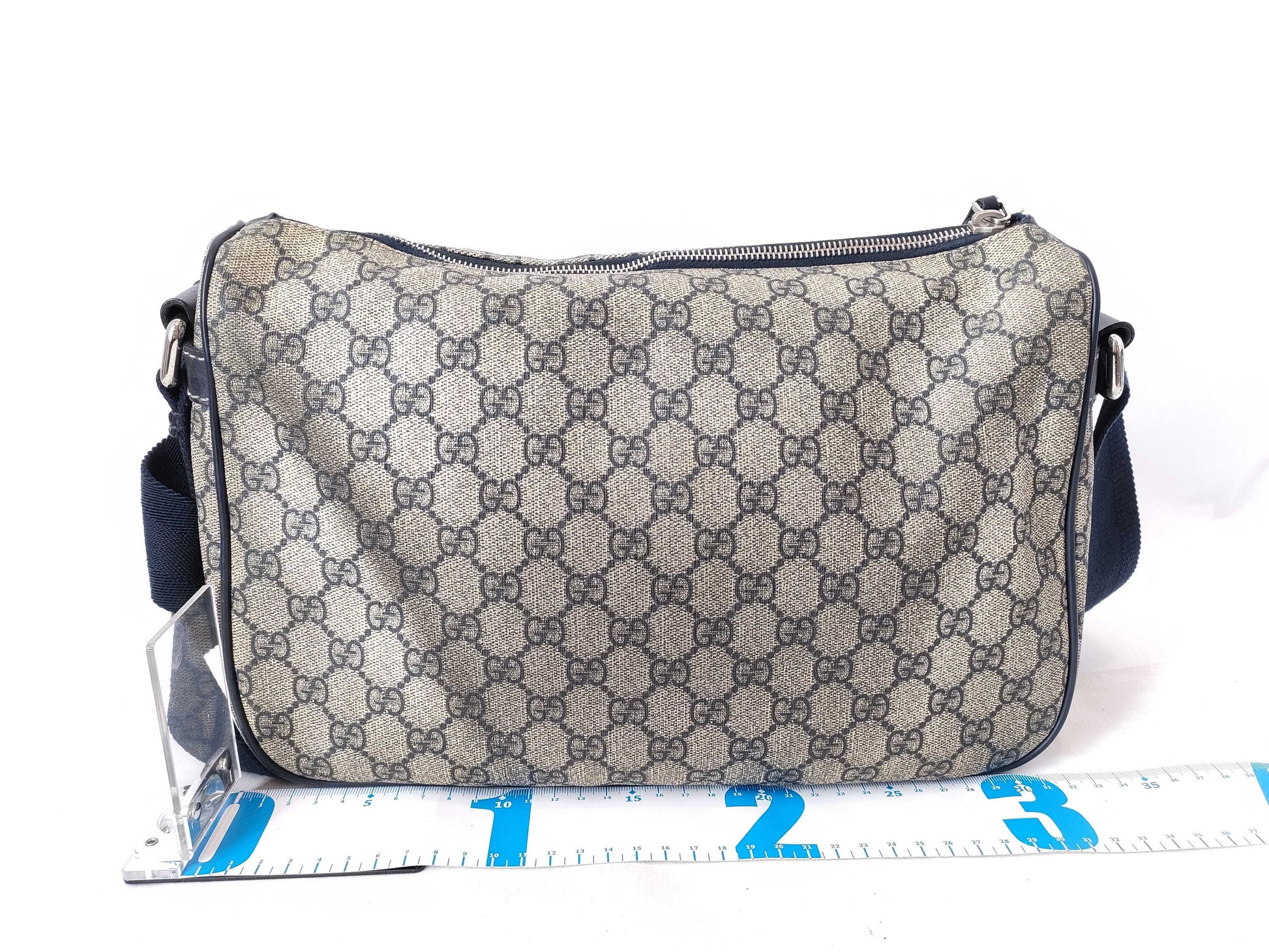 GUCCI GG Supreme GUCCI Supreme Shoulder Bag 246881 Grey/Navy W32cm Shoulder Bag